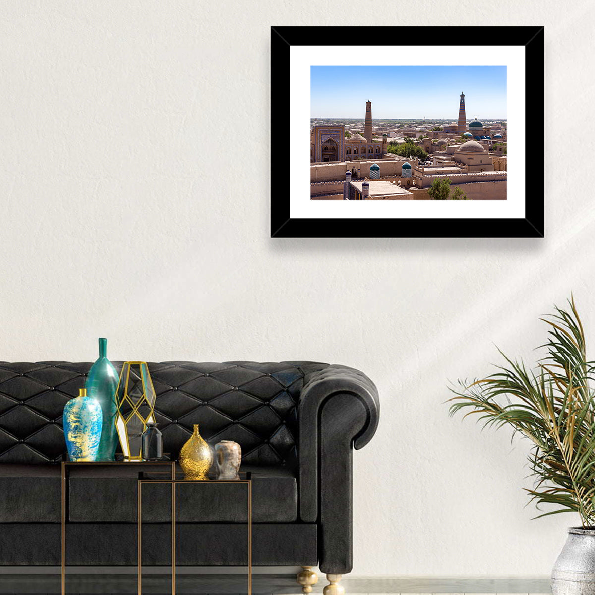 Khodja Mosque Minarets, Khiva Wall Art in a room, landscape