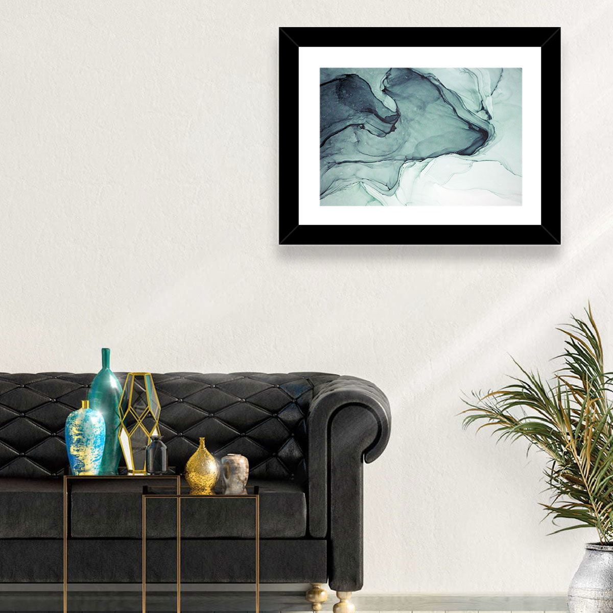 Shades of Gray Wall Art in a room, landscape