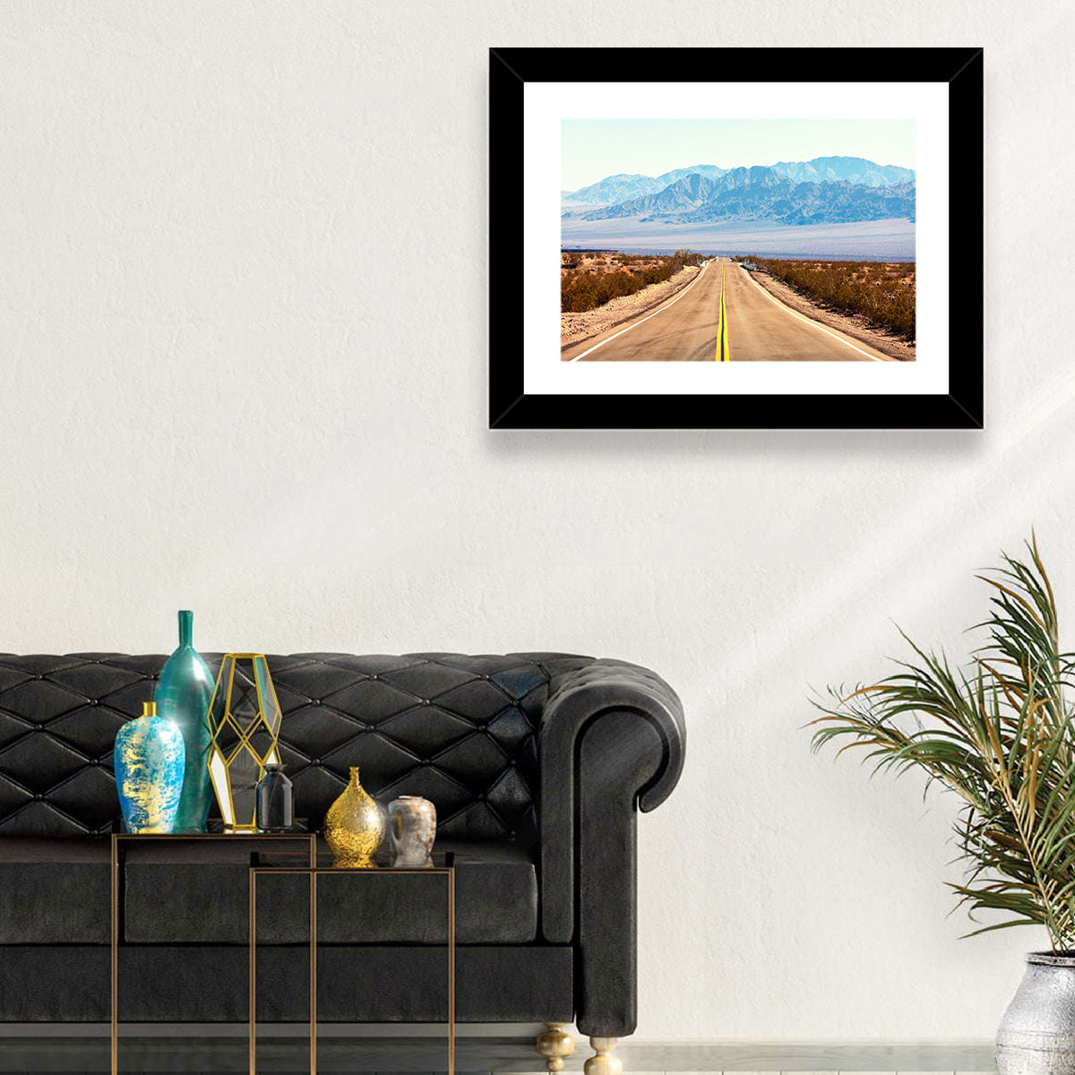 Mojave Desert Route 66 Wall Art in a room, landscape