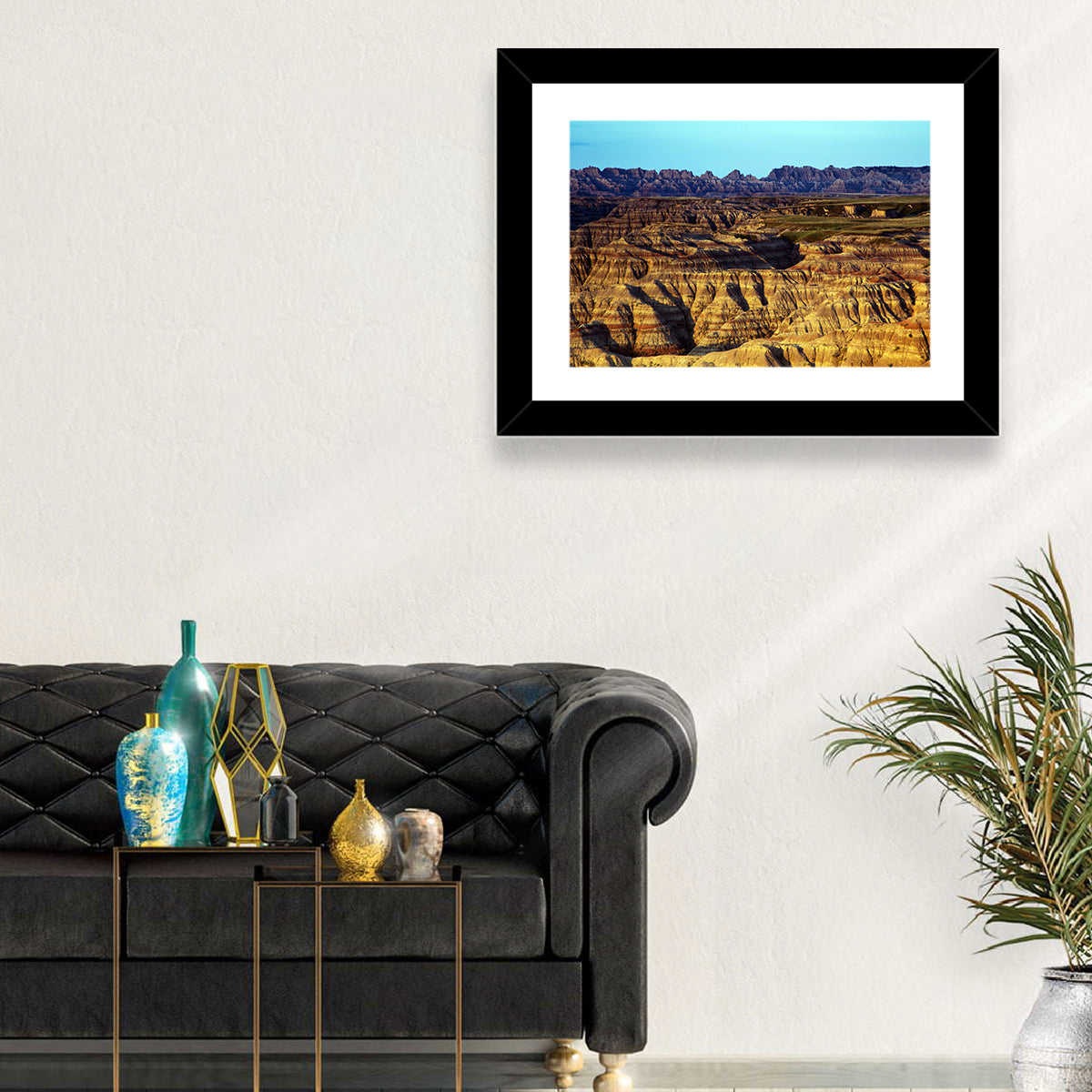 Badlands National Park Wall Art in a room, landscape