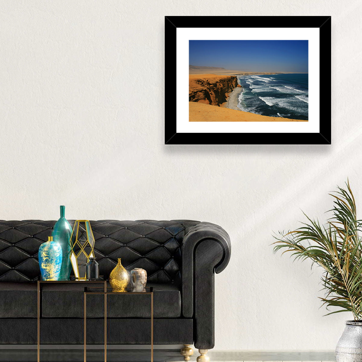Red Cliffs of Paracas Wall Art in a room, landscape