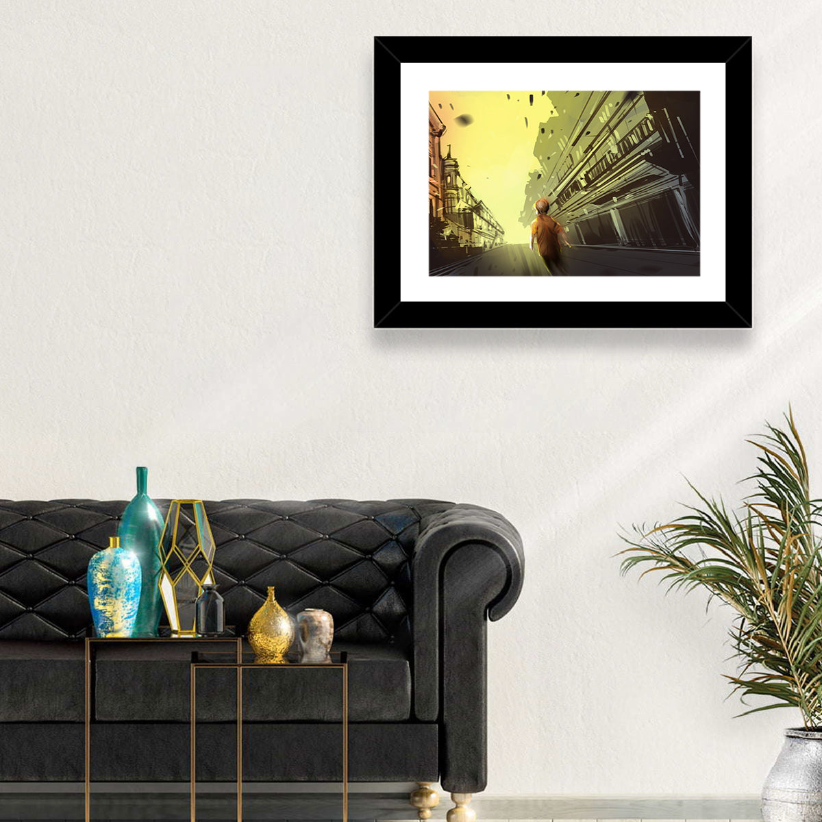 Child Walking Toward Light Wall Art in a room, landscape