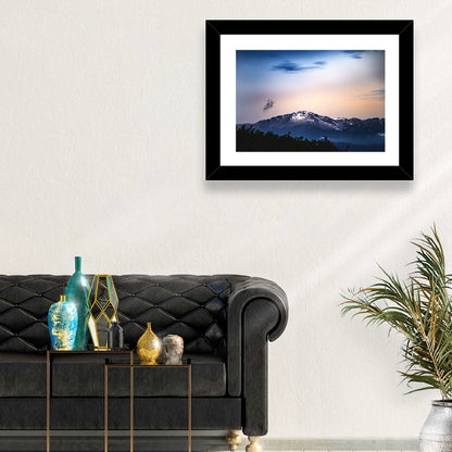 Snow-capped Pikes Peak at Dusk Wall Art