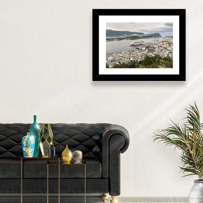 Alesund Harbor Cityscape Wall Art
