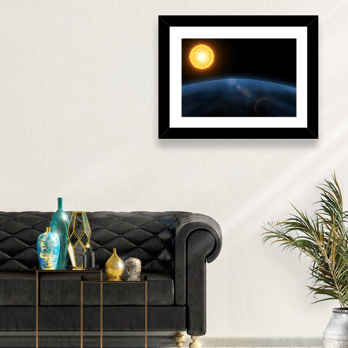 Alien Planet and Sun Wall Art