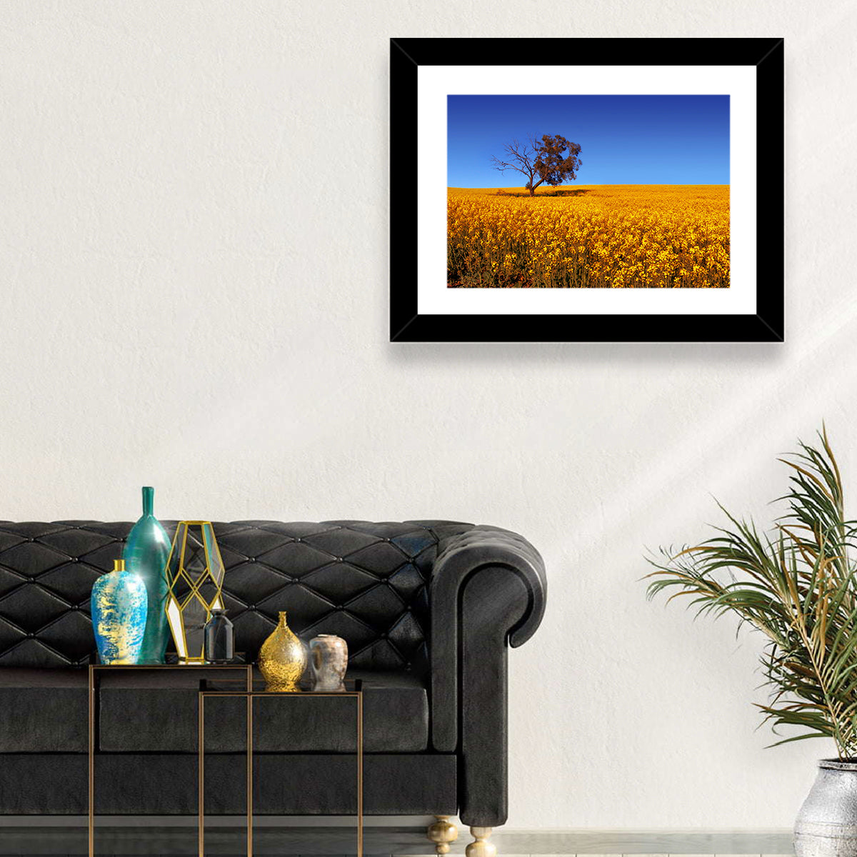 Canola Field with Lone Tree Wall Art