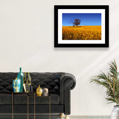 Canola Field with Lone Tree Wall Art