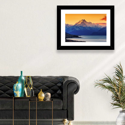 Aoraki Mount Cook Over Lake Pukaki Wall Art