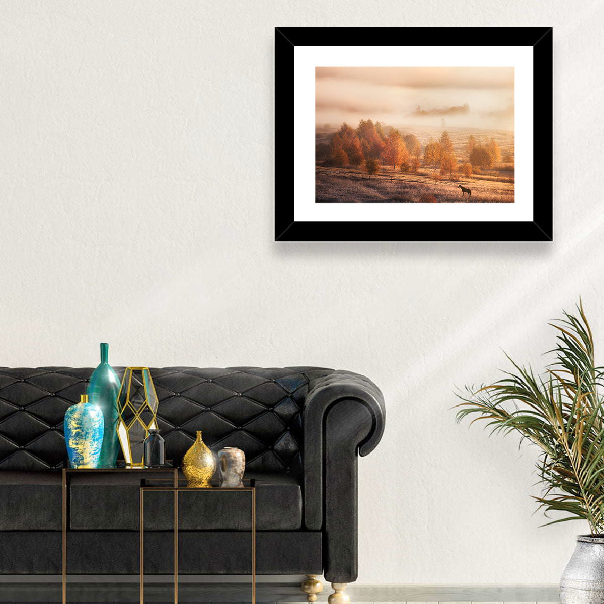 Misty Autumn Landscape Wall Art