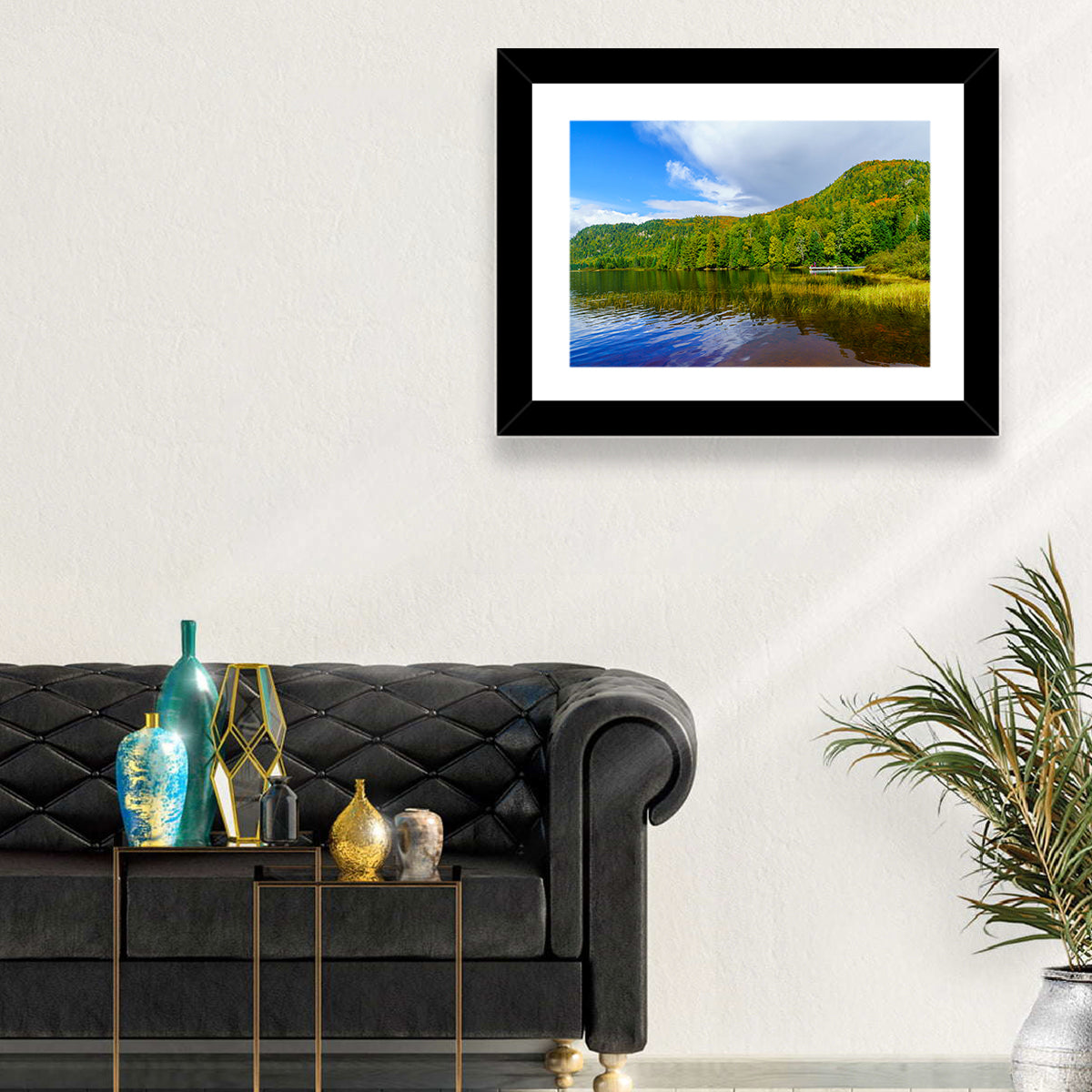 Monroe Lake Wall Art in a room, landscape