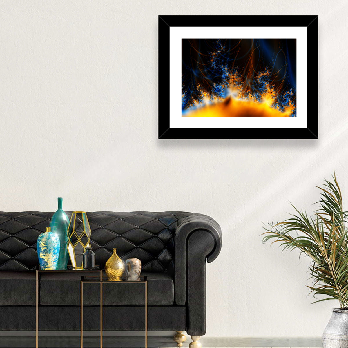Solar Flare Fractal Flame Wall Art