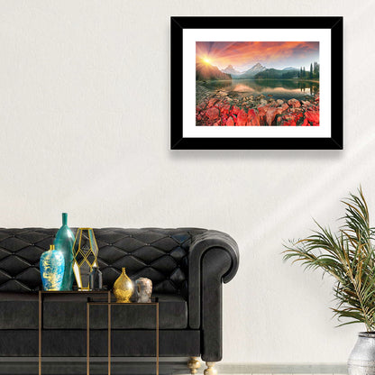 Obersee Sunrise Over Red Rocks Wall Art