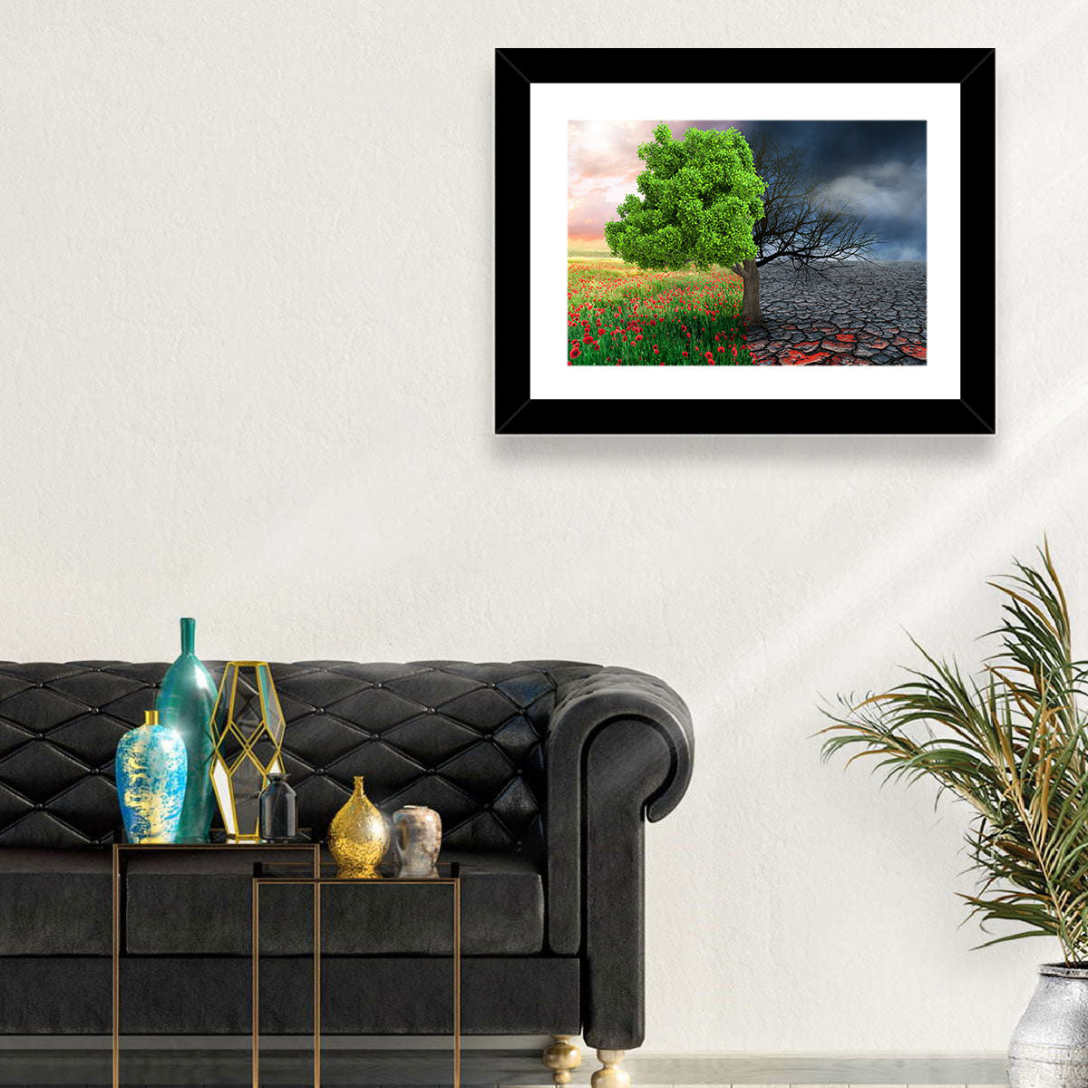 Split Climate Landscape Wall Art
