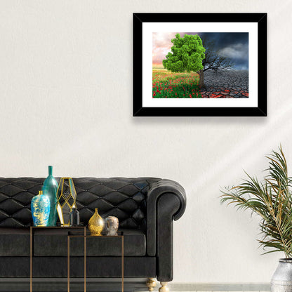 Split Climate Landscape Wall Art