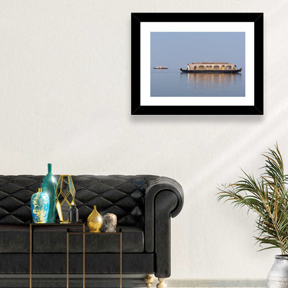 Thatched Houseboat on Vembanad Lake Wall Art