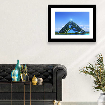 Glassy Pyramid with Gardens Wall Art