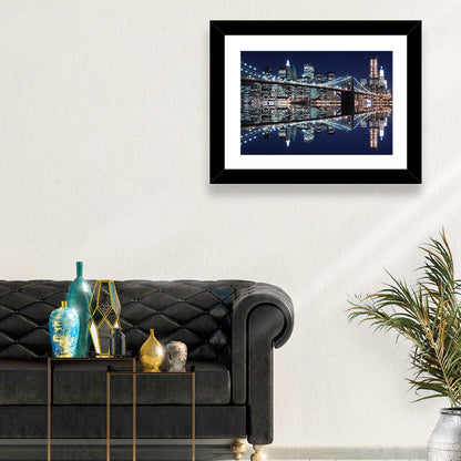 Brooklyn Bridge Symphony at Night Wall Art