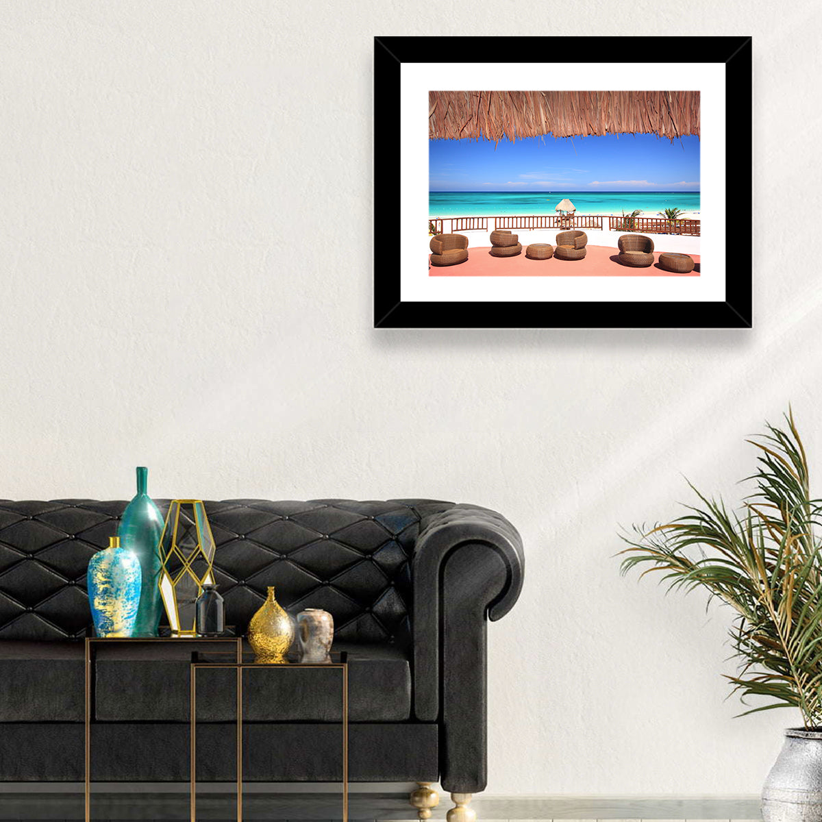 Beach Resort Balcony View Wall Art