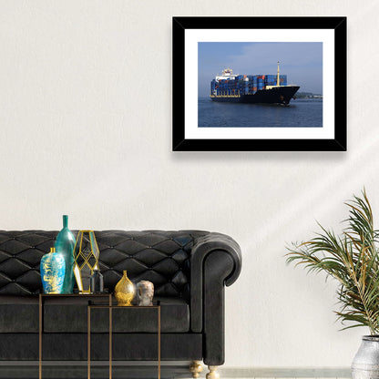 Container Ship in Motion Wall Art