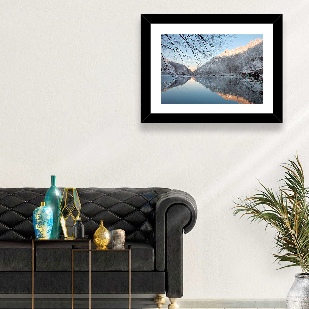 Kozjak Lake Wall Art in a room, landscape
