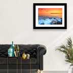 Dubrovnik Sunset Over Rocky Shore Wall Art