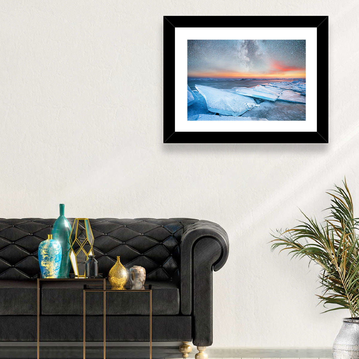 Milky Way Over Frozen Shore Wall Art