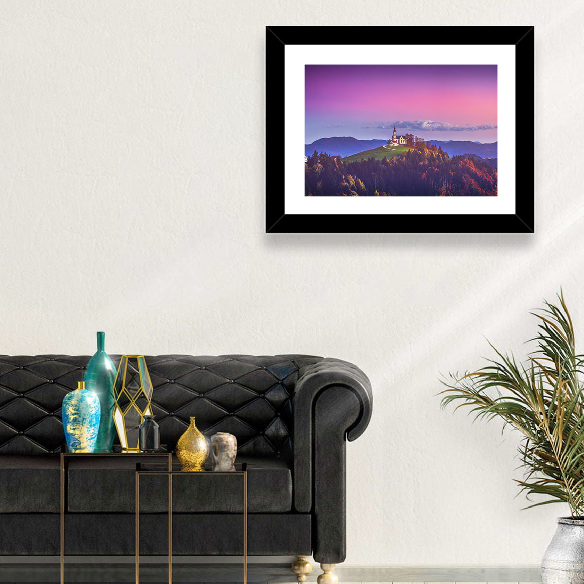 Saint Leonard Hilltop Church Wall Art in a room, landscape