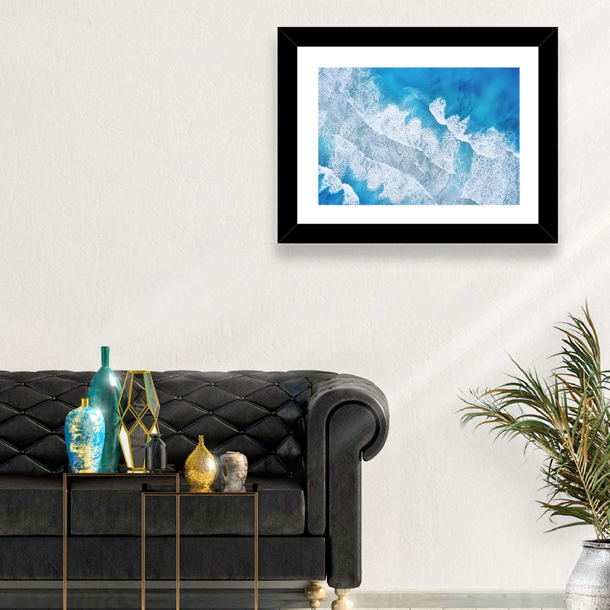 Aerial Turquoise Waves Wall Art