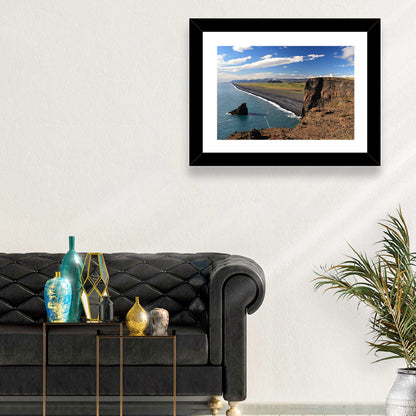 Dyrhólaey Black Sand Beach and Sea Stack Wall Art