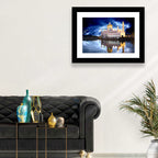 Omar Ali Saifuddien Mosque at Night Wall Art