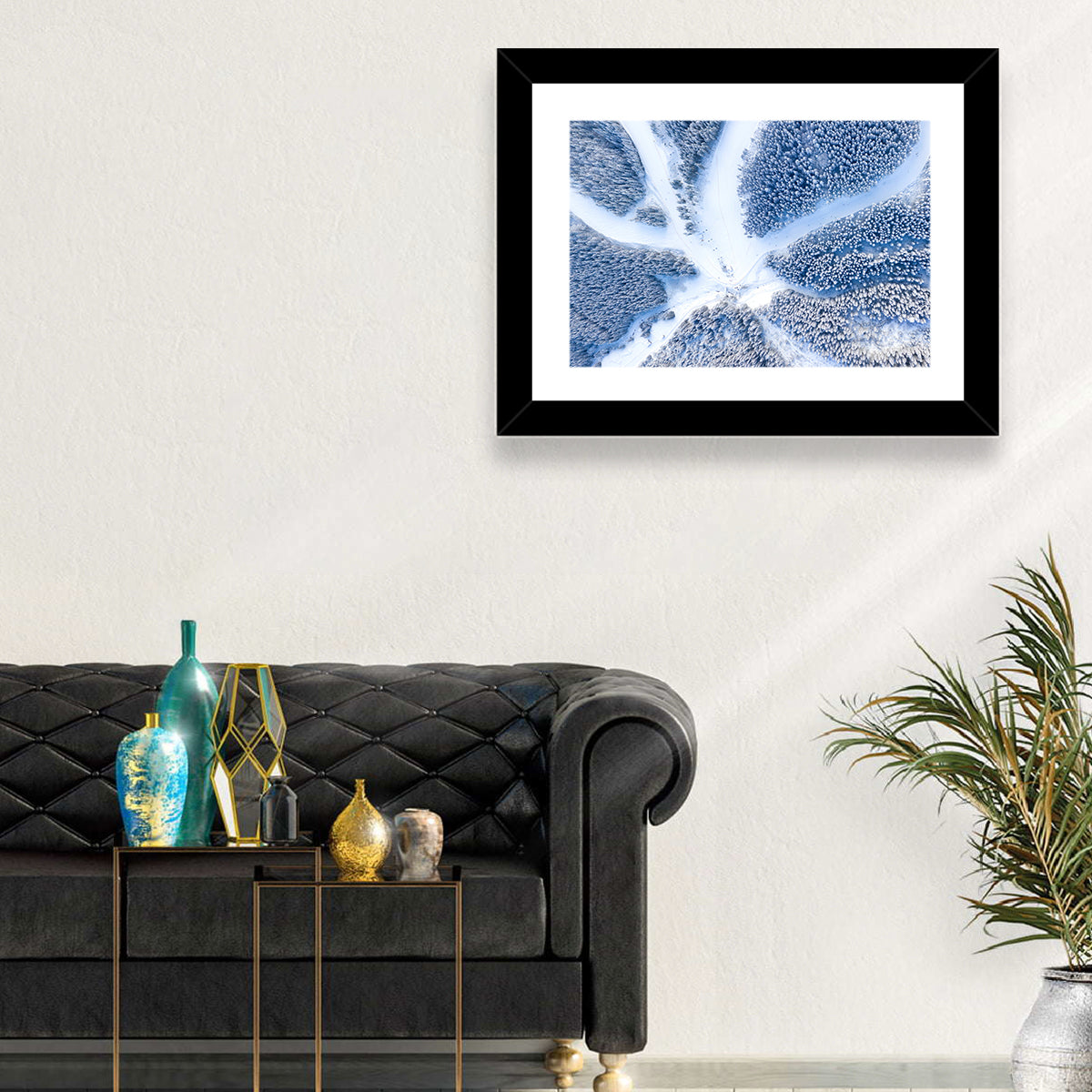 Birds-eye Ski Resort Landscape Wall Art