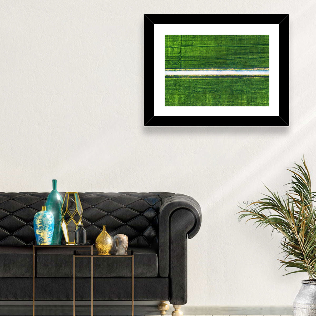 Aerial Irrigation Canal View Wall Art