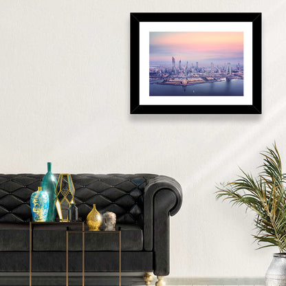 Kuwait City Twilight Skyline Wall Art