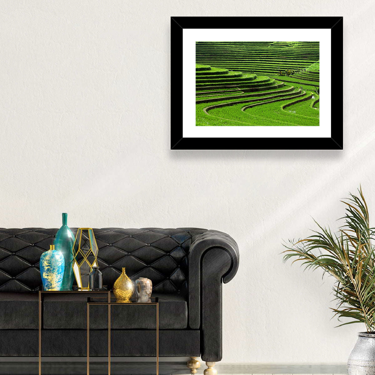 Lush Rice Terraces Wall Art