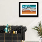 Aerial Beach Waves Wall Art