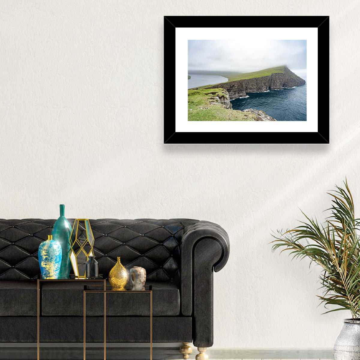 Tralanipan Cliffs Wall Art in a room, landscape