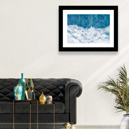 Stormy Blue Sea Wave Wall Art