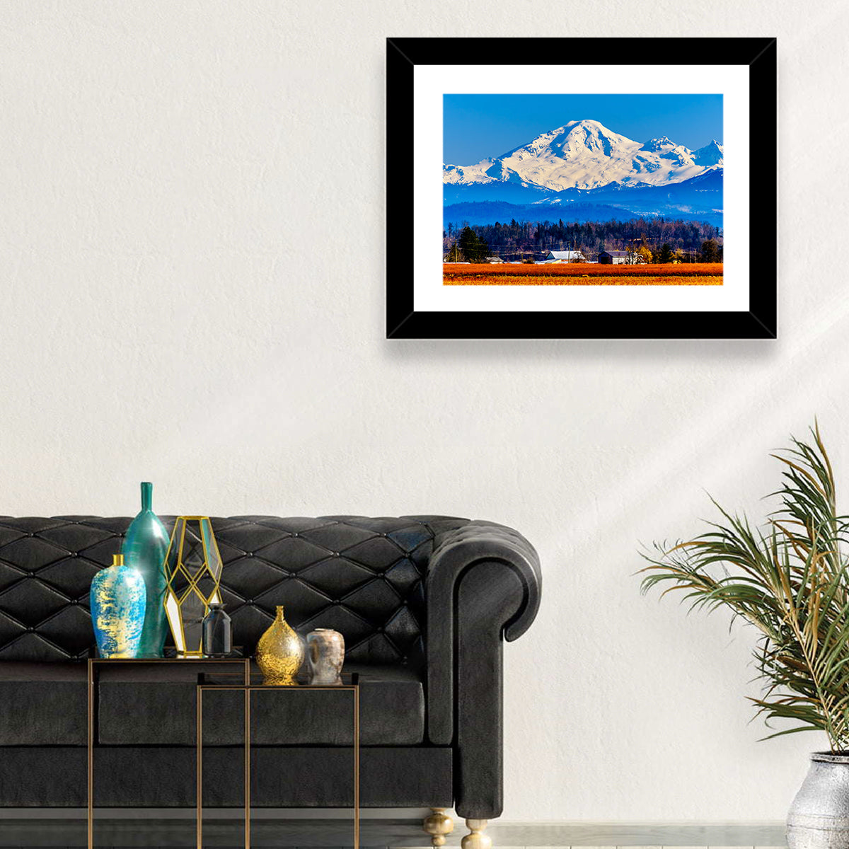 Mount Baker Fields Wall Art in a room, landscape