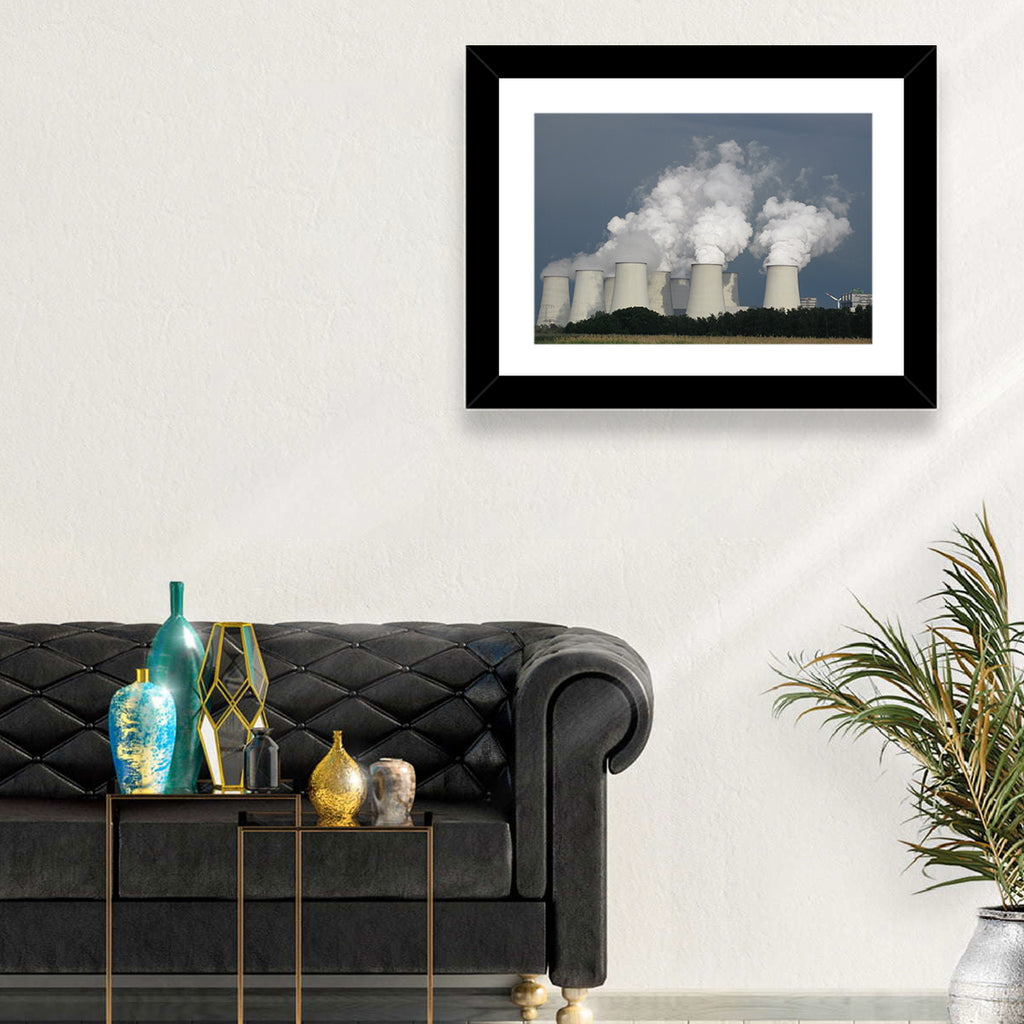 Cooling Towers at Coal Power Plant Wall Art