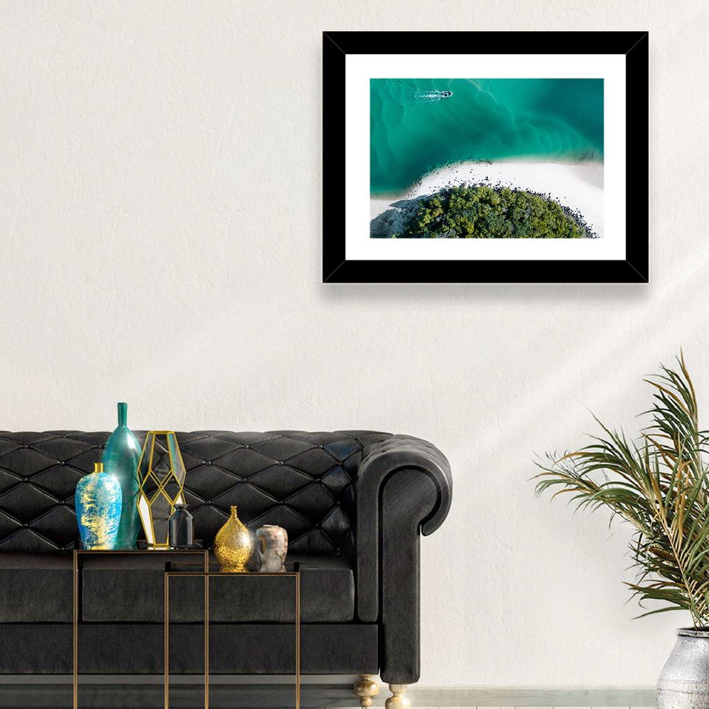 Clam Beach Aerial View Wall Art