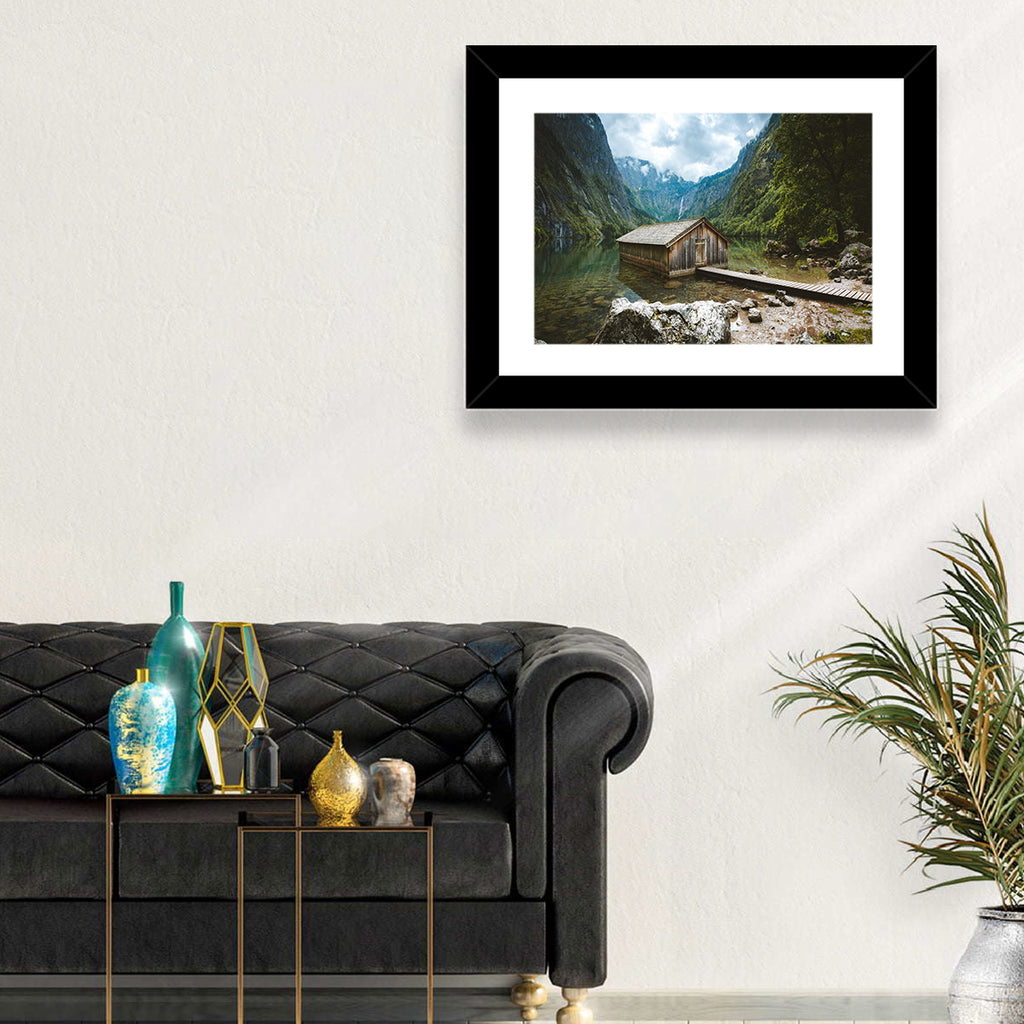 Cabin on Lake Obersee Wall Art