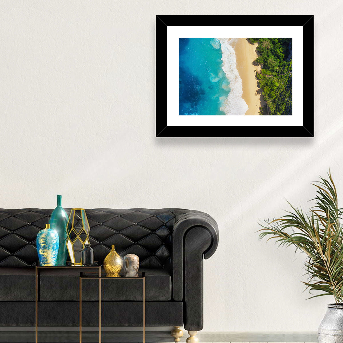 Aerial Turquoise Beach View Wall Art