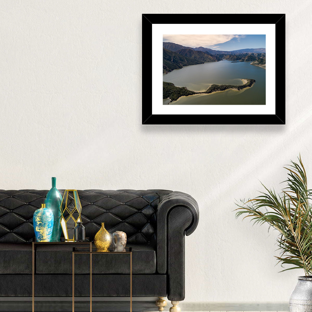 Pyramid Lake Aerial View Wall Art