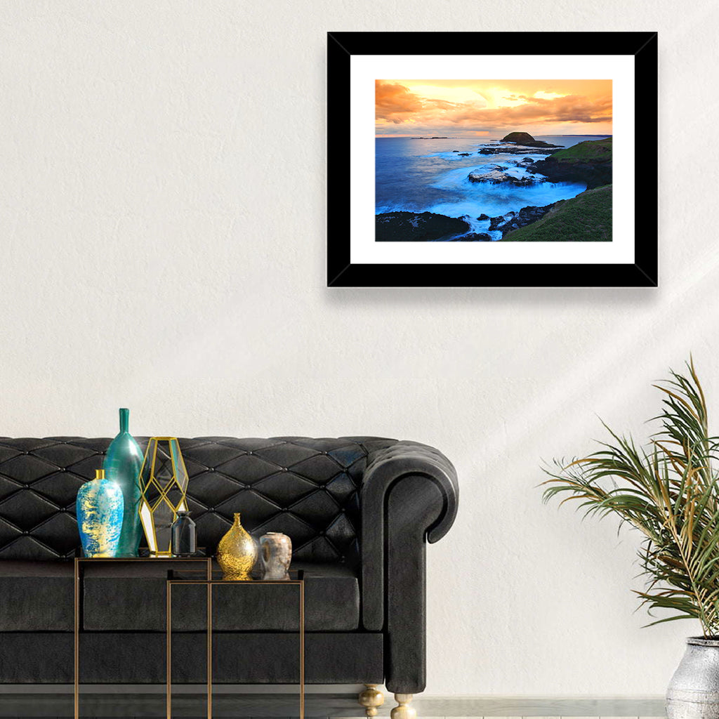 Phillip Island Cliffs at Sunset Wall Art