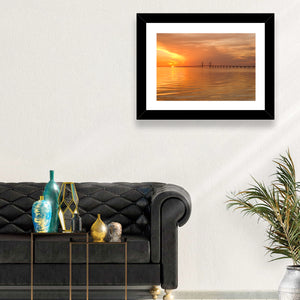 Oresunds Bridge Sunset Wall Art