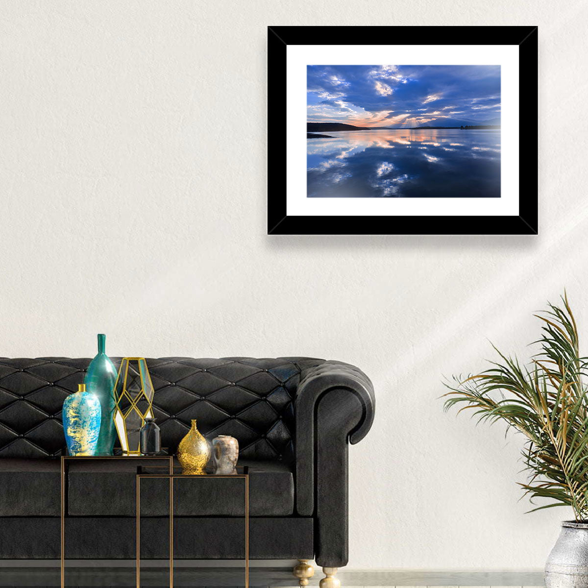 Cloudy Summer Lake Wall Art