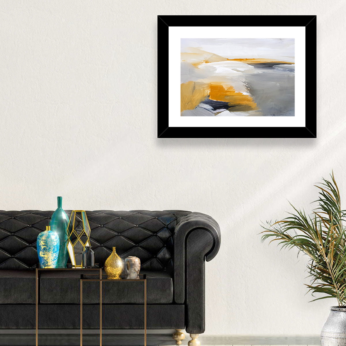 White Coastal Abstract Landscape Wall Art
