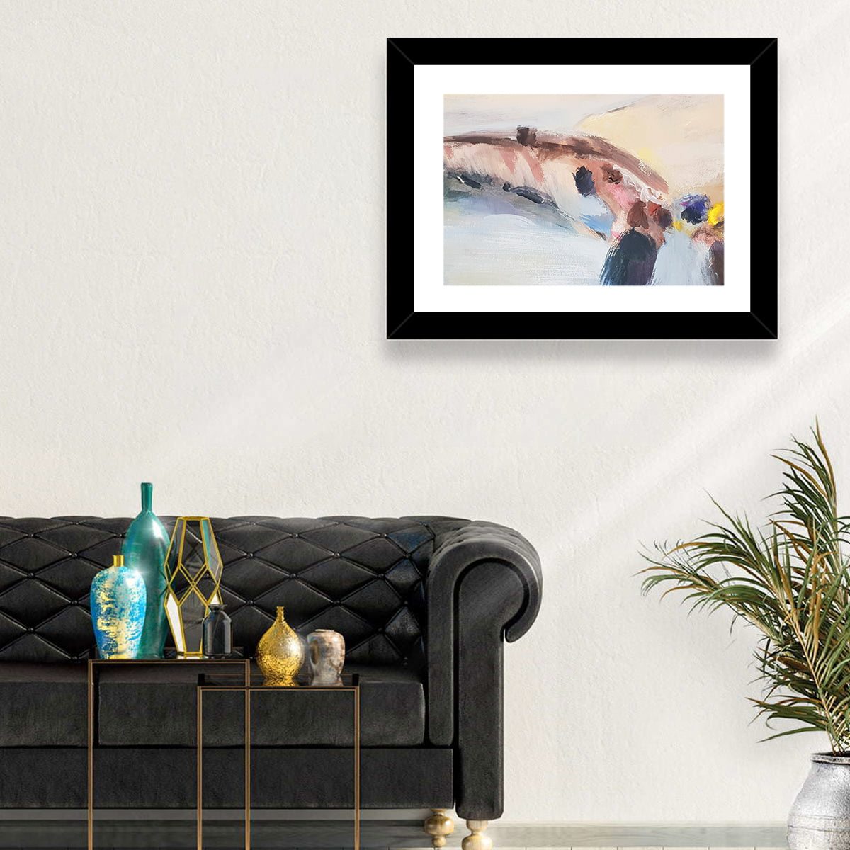 Abstract Mountain Waterfall Wall Art