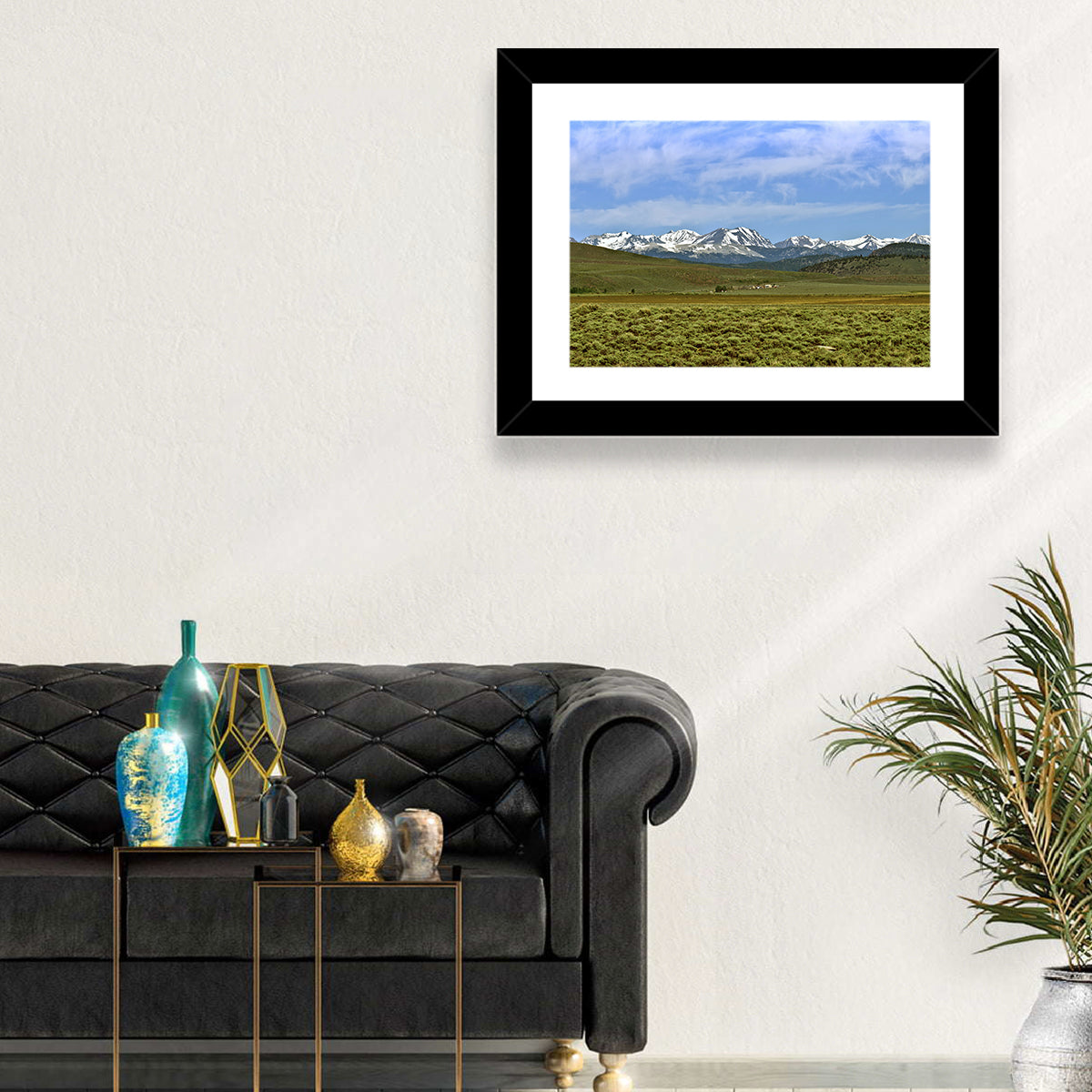 Sierra Nevada Sagebrush Plains Wall Art in a room, landscape