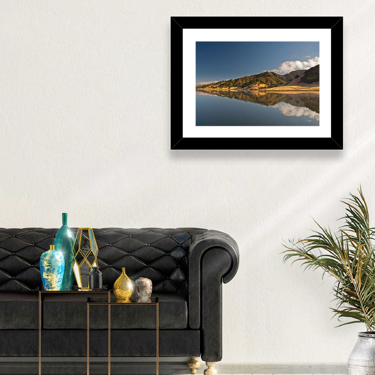 Uvas Reservoir Morning Reflection Wall Art